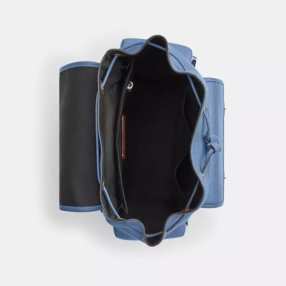 NWT Coach MEN Sprint Backpack Colorblock Signature Canvas CBI11 Light Denim - Picture 10 of 10